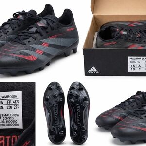 Adidas Predator Edge Black and Red Men's Soccer Cleats